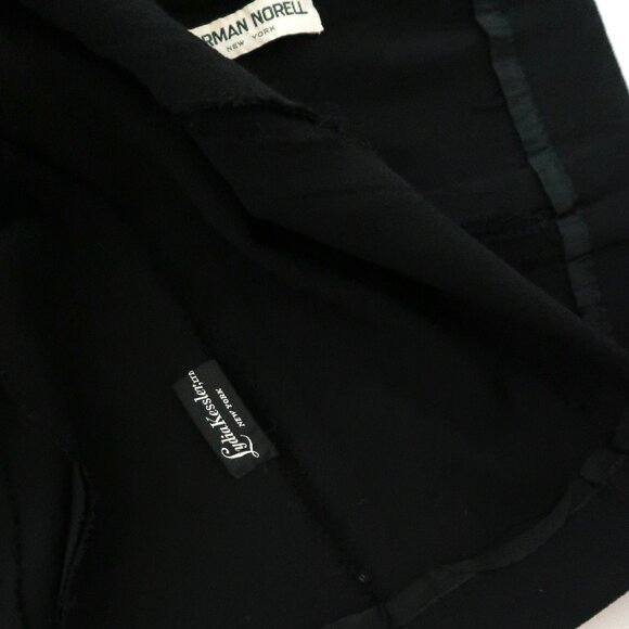 vtg 60s NORMAN NORELL gored panel flared midi skirt XXS wool crepe - Picture 8 of 8